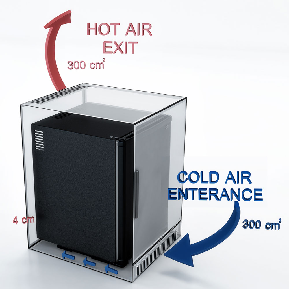 Mini bar με συρτάρι, N.S.KEY, BREAK MB SM 40 Drawer - 41,7 x 54,9 x 48,3 cm