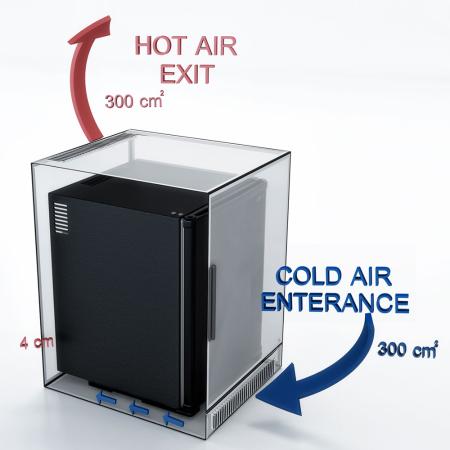Mini bar με συρτάρι, N.S.KEY, BREAK MB SM 40 Drawer - 41,7 x 54,9 x 48,3 cm