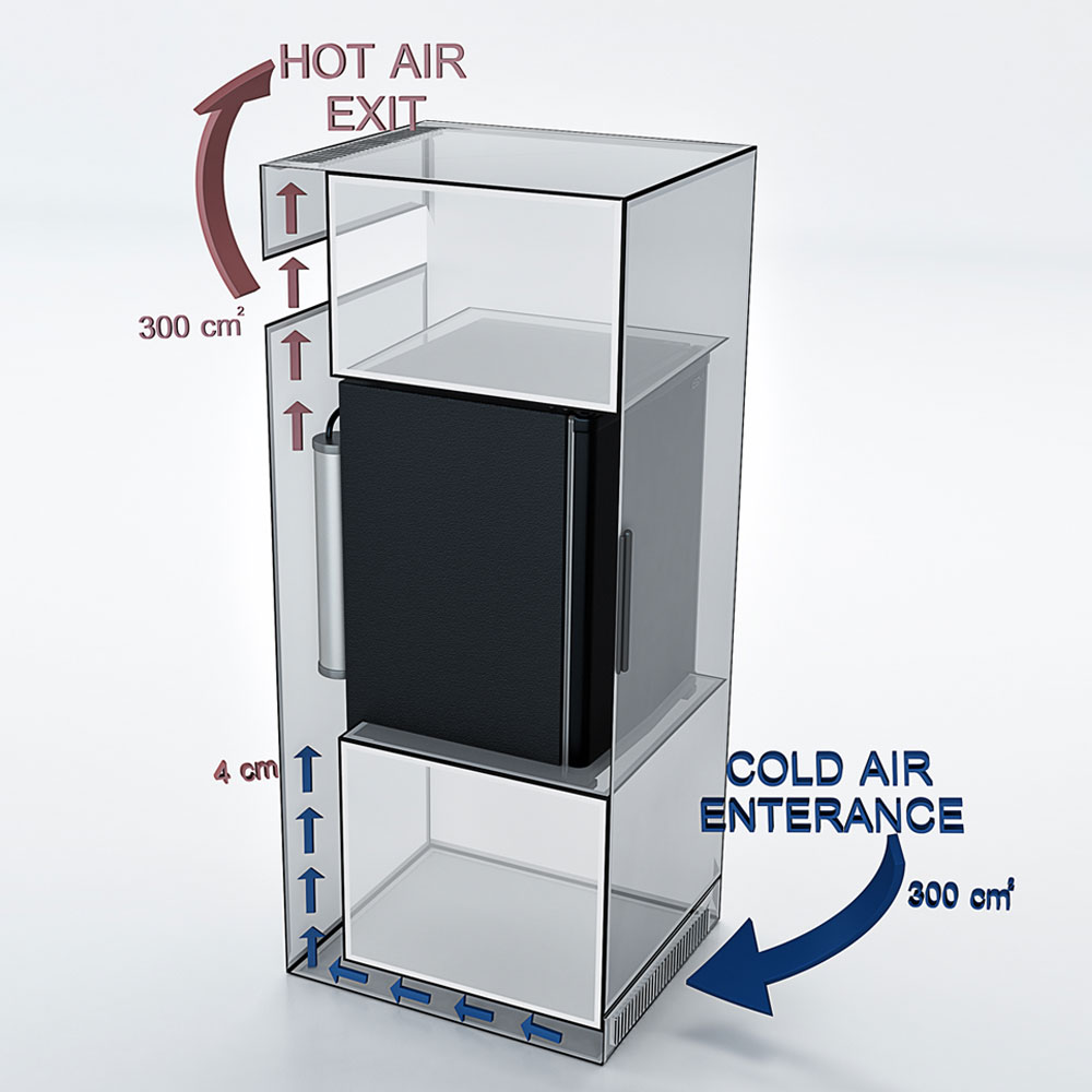 Mini bar με συρτάρι, N.S.KEY, BREAK MB SM 40 Drawer - 41,7 x 54,9 x 48,3 cm