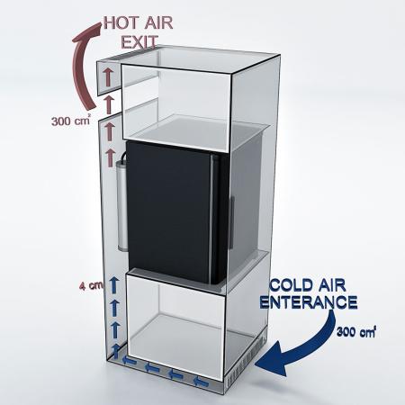 Mini bar με συρτάρι, N.S.KEY, BREAK MB SM 40 Drawer - 41,7 x 54,9 x 48,3 cm