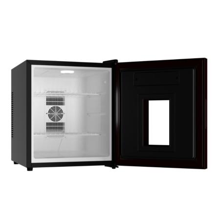 Mini Bar, N.S.KEY, TH-47BBG  FUN, θερμοηλεκτρικό, glass door, Χαμηλού θορύβου, μαύρο μέσα έξω - 51,3 x 43,0 x 51,0