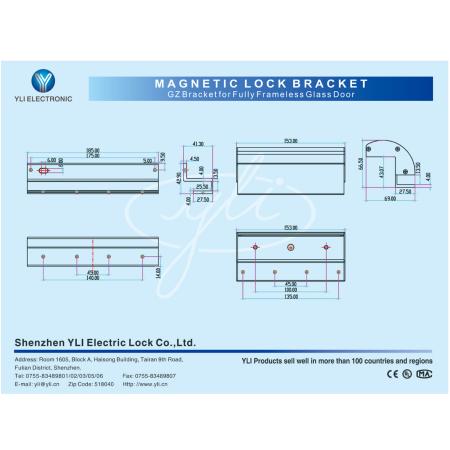 Βάση GZ για Γυάλινη Πόρτα, Yli, MBK-180NGZ GZ