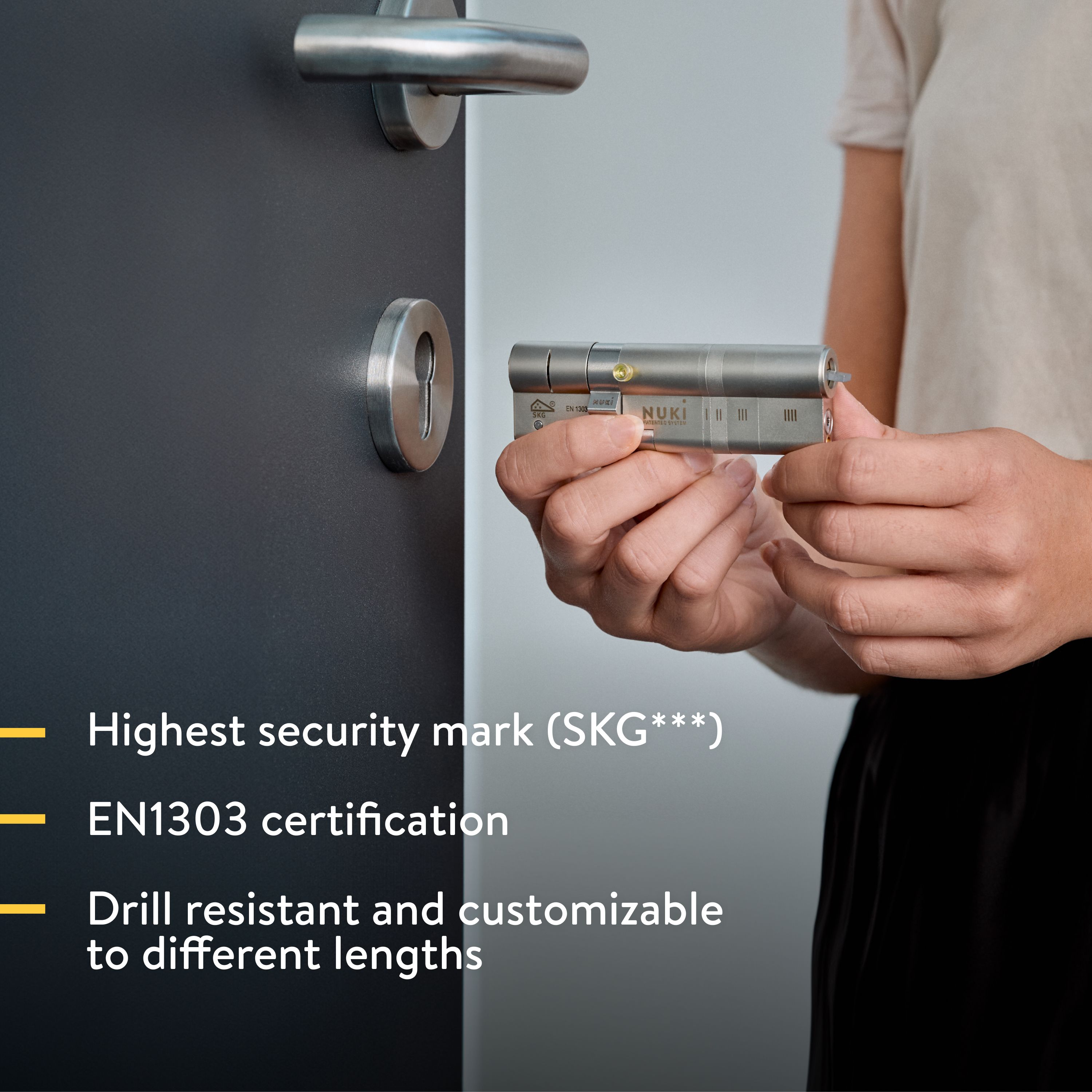 Έξυπνη Κλειδαριά Nuki Smart Lock ULTRA 5th Gen. Inox with black/white ring + Universal Nuki Cylinder