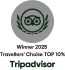 Tripadvisor Travellers’ Choice Awards 2025 Top 10%