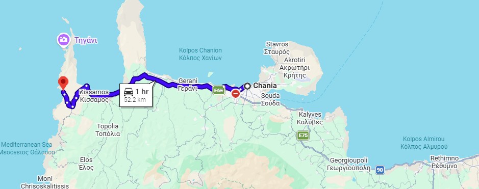 how to get from chania to falassarna