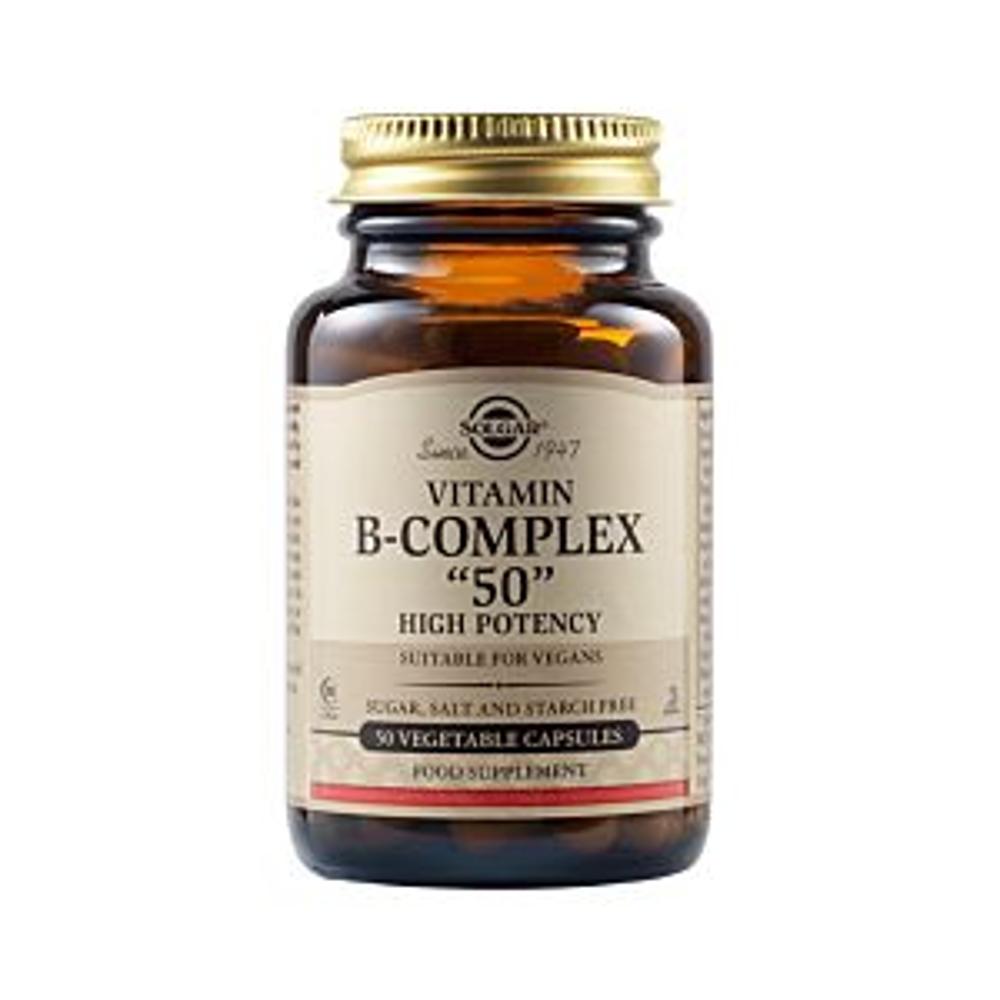 Solgar Vitamin B-Complex ''50'' High Potency Vegetable 50 Capsules