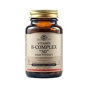 Solgar Vitamin B-Complex ''50'' High Potency Vegetable 50 Capsules - 2257