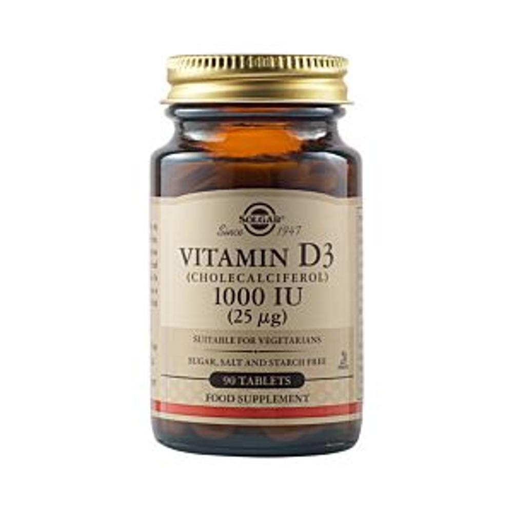 Solgar Vitamin D3 (Cholecalciferol) 1000 IU (25 µg) 90 Tablets