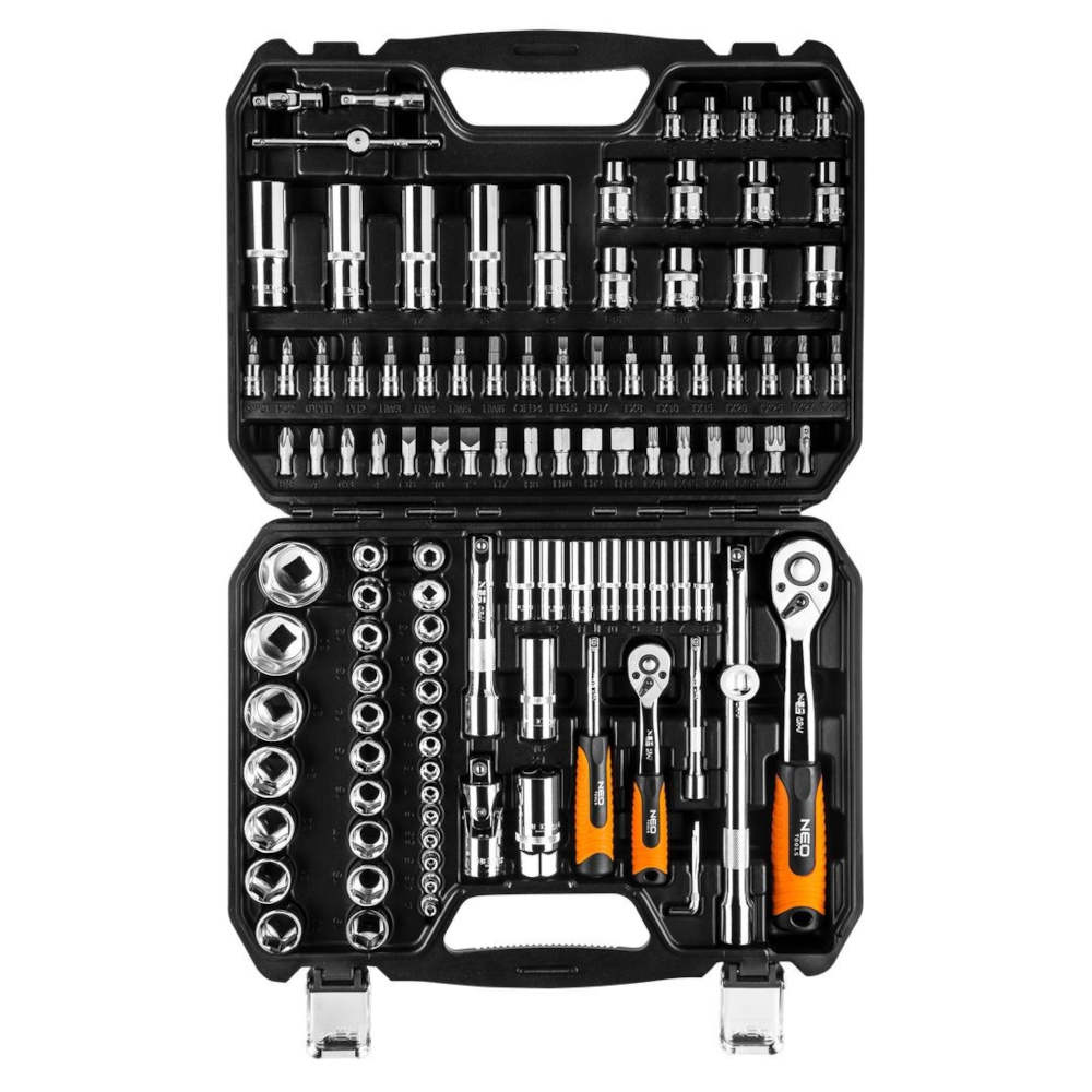 NEO TOOLS Set of ratchets with sockets and keys 1/2 "& 1/4" 126 pcs