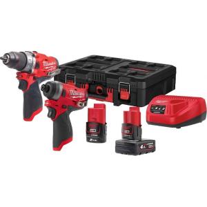 MILWAUKEE FPP2A-422P SET PULSE SCREWDRIVER AND IMPACT BATTERY DRILL 12V (4933478821)