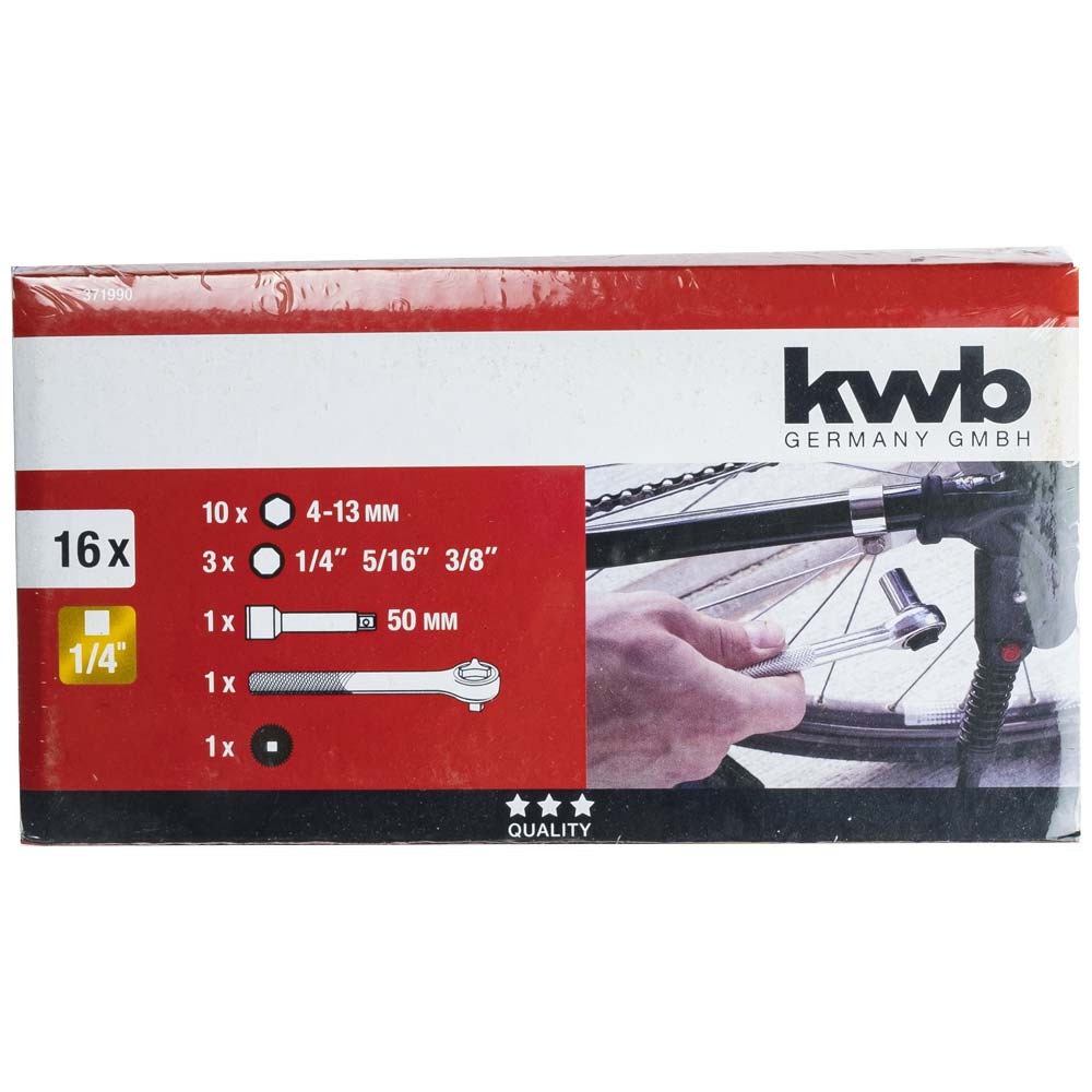 KWB WALNUTS SET 1/4 16 PCS (49371990)