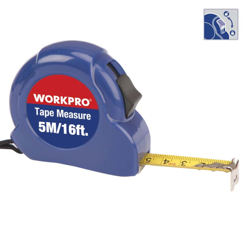 WORKPRO METRO TAPE ABS WITH STOP 2m (600008.0000)