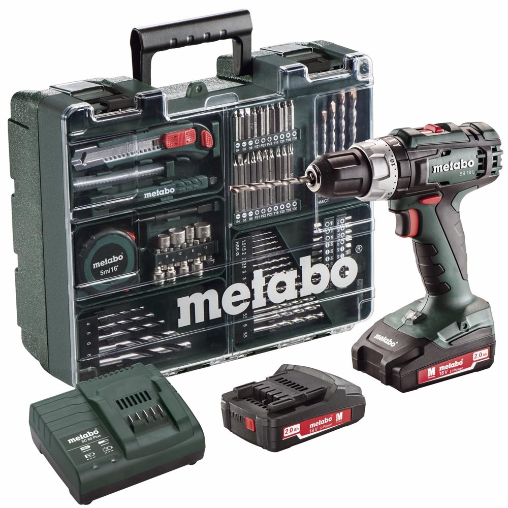 Metabo 18 Volt Battery Impact Screwdriver 2 Speed SB 18 L Set (602317870)
