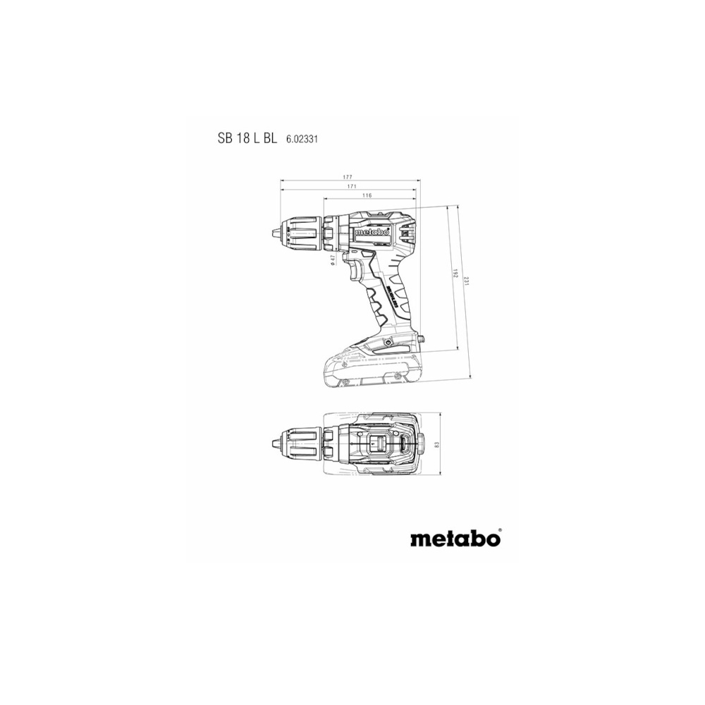 METABO SB 18 L BL 18V  CORDLESS HAMMER DRILL (602331800)
