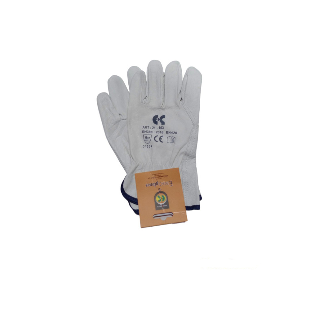 ERGO DRIVER LEATHER GLOVES WHITE ID (8501-040)