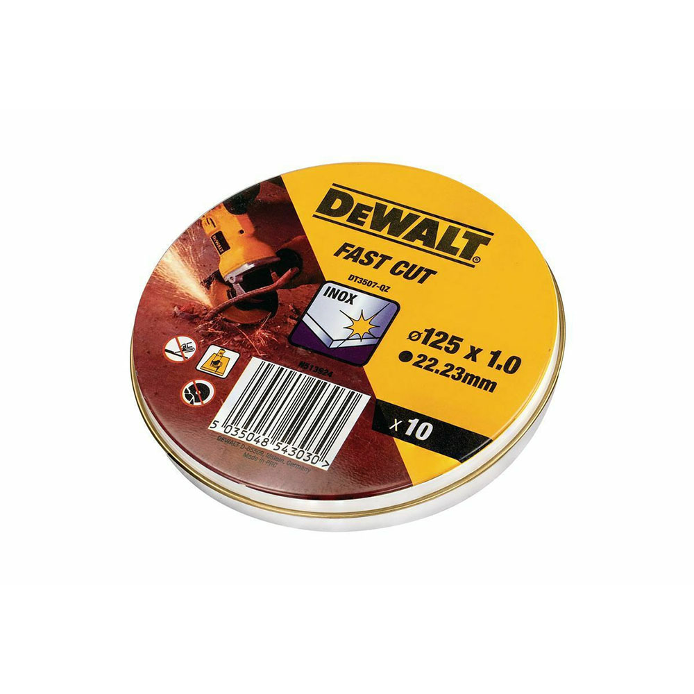 DEWALT CUTTING DISCS 125 mm Φ125X1 mm 10 PCS (DT3507-QZ)