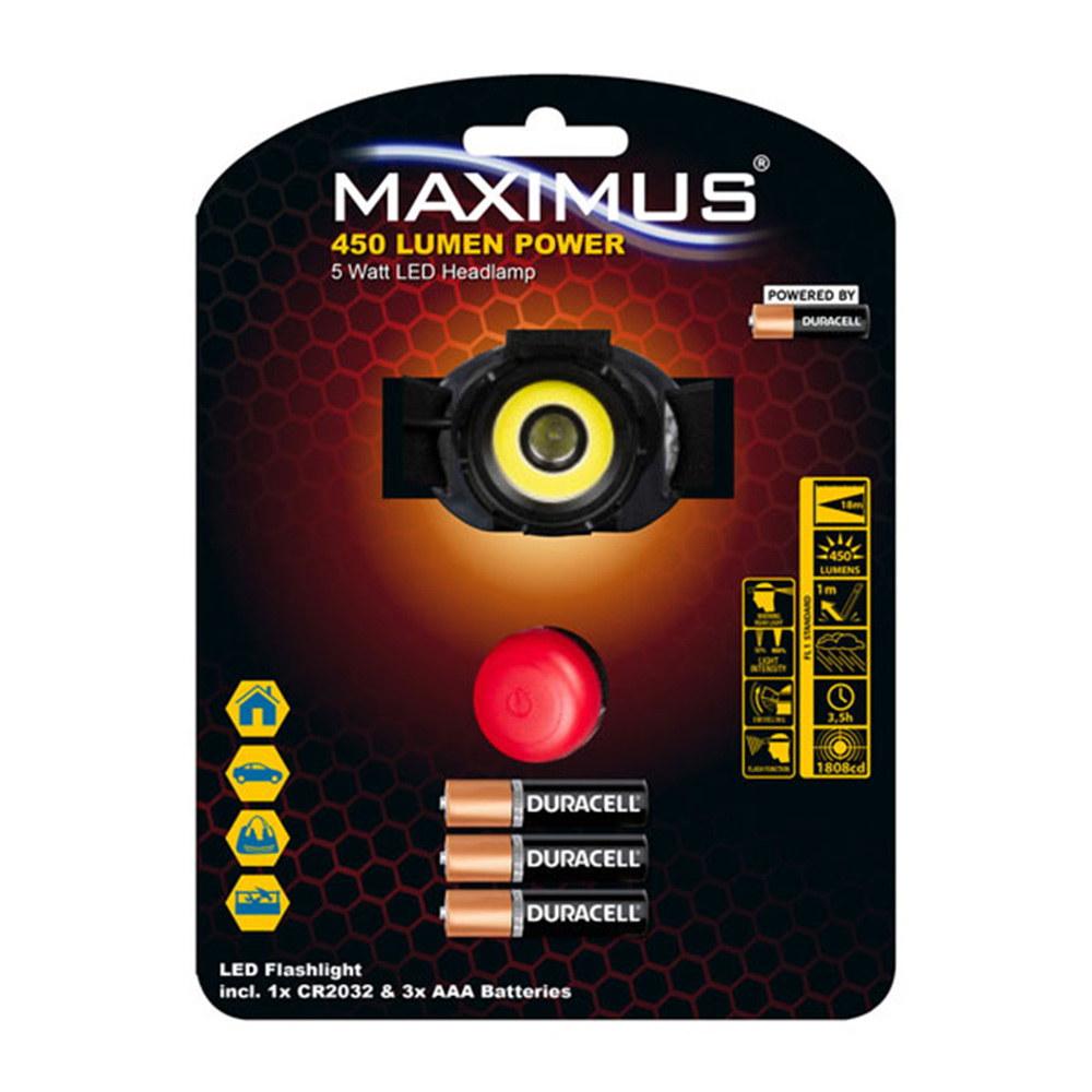 MAXIMUS ΦΑΚΟΣ ΚΕΦΑΛΗΣ LED IPX3 450 LUMENS (GW-49669)