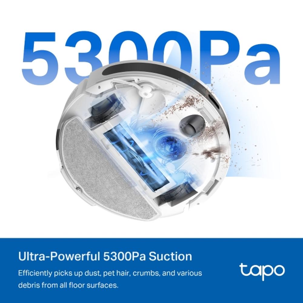 TP-LINK Tapo Rv20 Max Plus Σκούπα Ρομπότ με σφουγγαρίστρα & Wi-Fi, Λευκή - 3