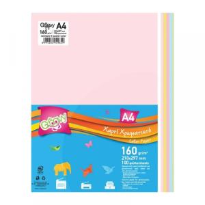 Χαρτί Α4 160gr Mix Colour Απαλά Χρώματα (100 φύλλα) - 7464