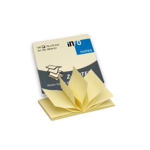 INFO NOTES ΧΑΡΤΑΚΙΑ ΚΙΤΡΙΝΑ Z-NOTES 75X75MM 100Φ - 4341