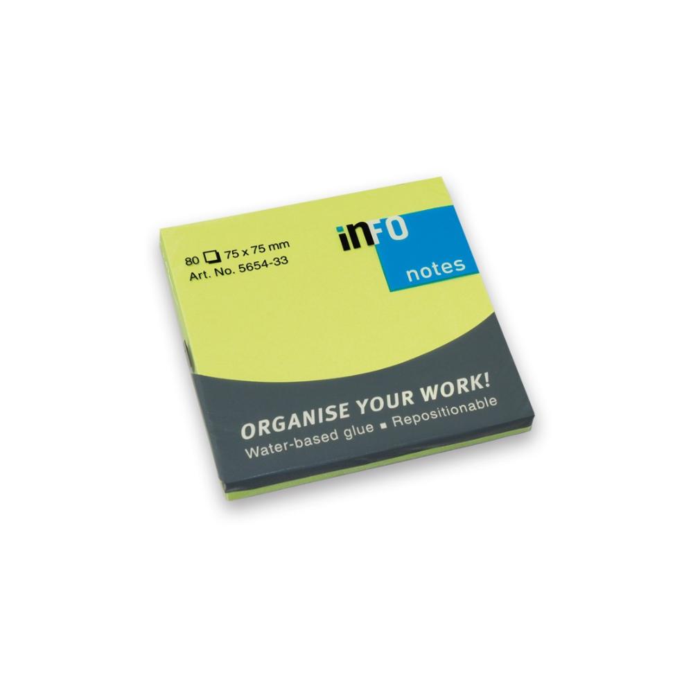 INFO NOTES ΧΑΡΤΑΚΙΑ BRILLIANT 75X75MM 80Φ