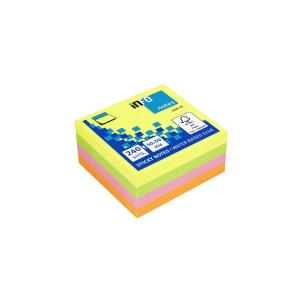 INFO NOTES ΧΑΡΤΑΚΙΑ ΚΥΒΟΣ MINI 4 ΧΡΩΜΑΤΑ BRILLIANT 50X50MM 240Φ - 4360