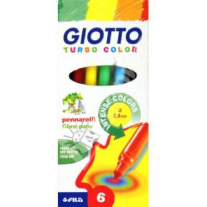 Μαρκαδόροι λεπτοί GIOTTO (6 χρώματα) - 7810