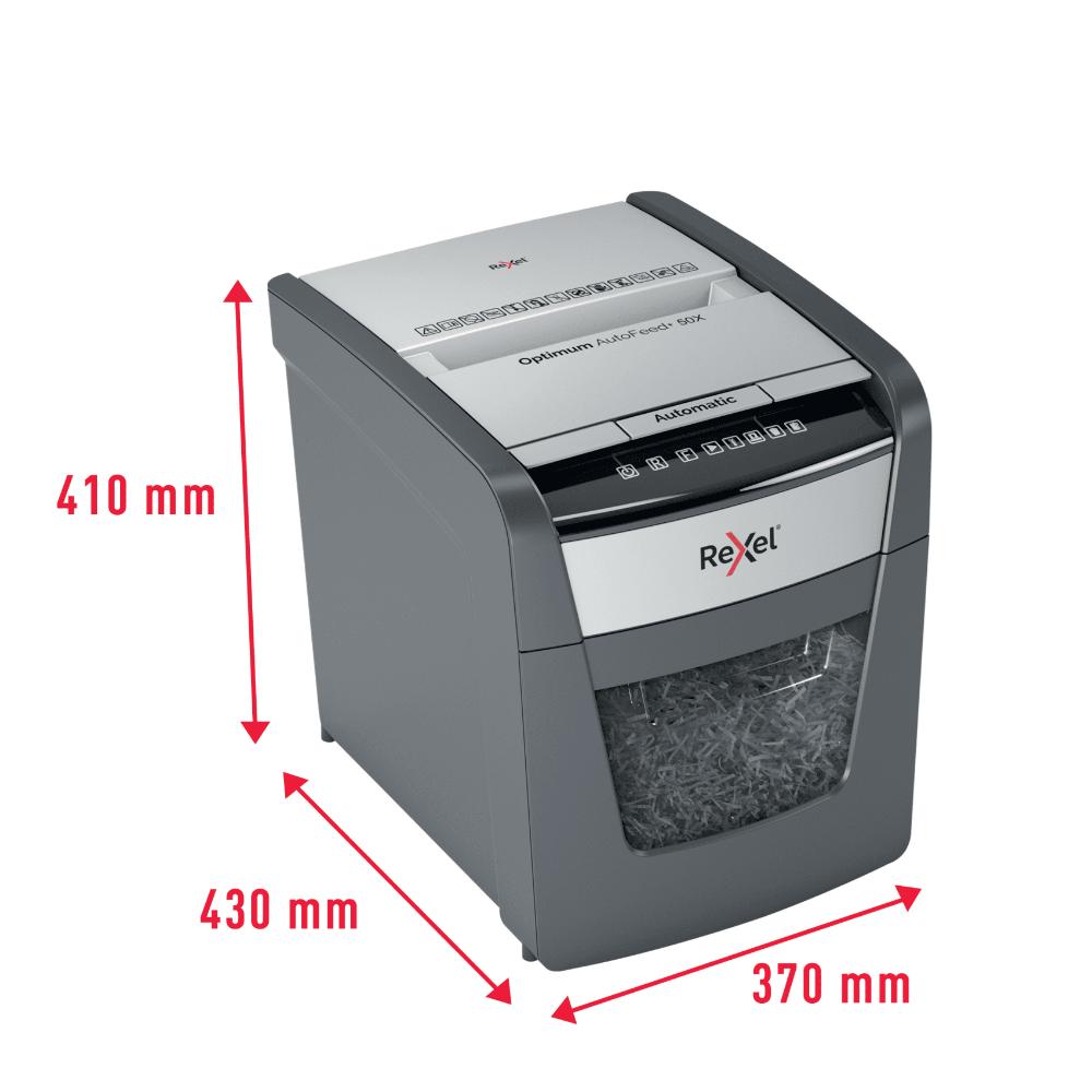 Rexel Optimum AutoFeed+ 50X Αυτόματος Cross Cut καταστροφέας εγγράφων