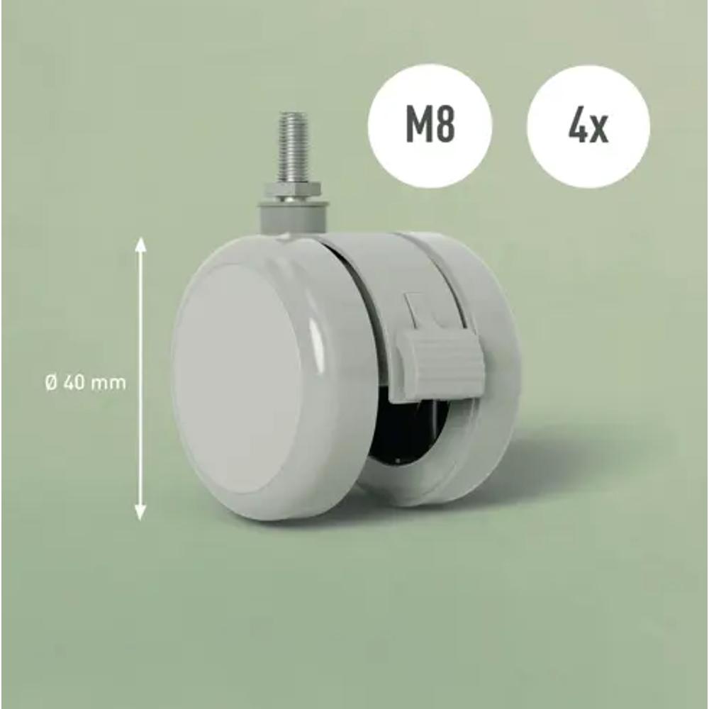 Castor Τροχοί για το μικρό ηλεκτρικό γραφείο Leitz Ergo Small Sit Standing Desk - 0