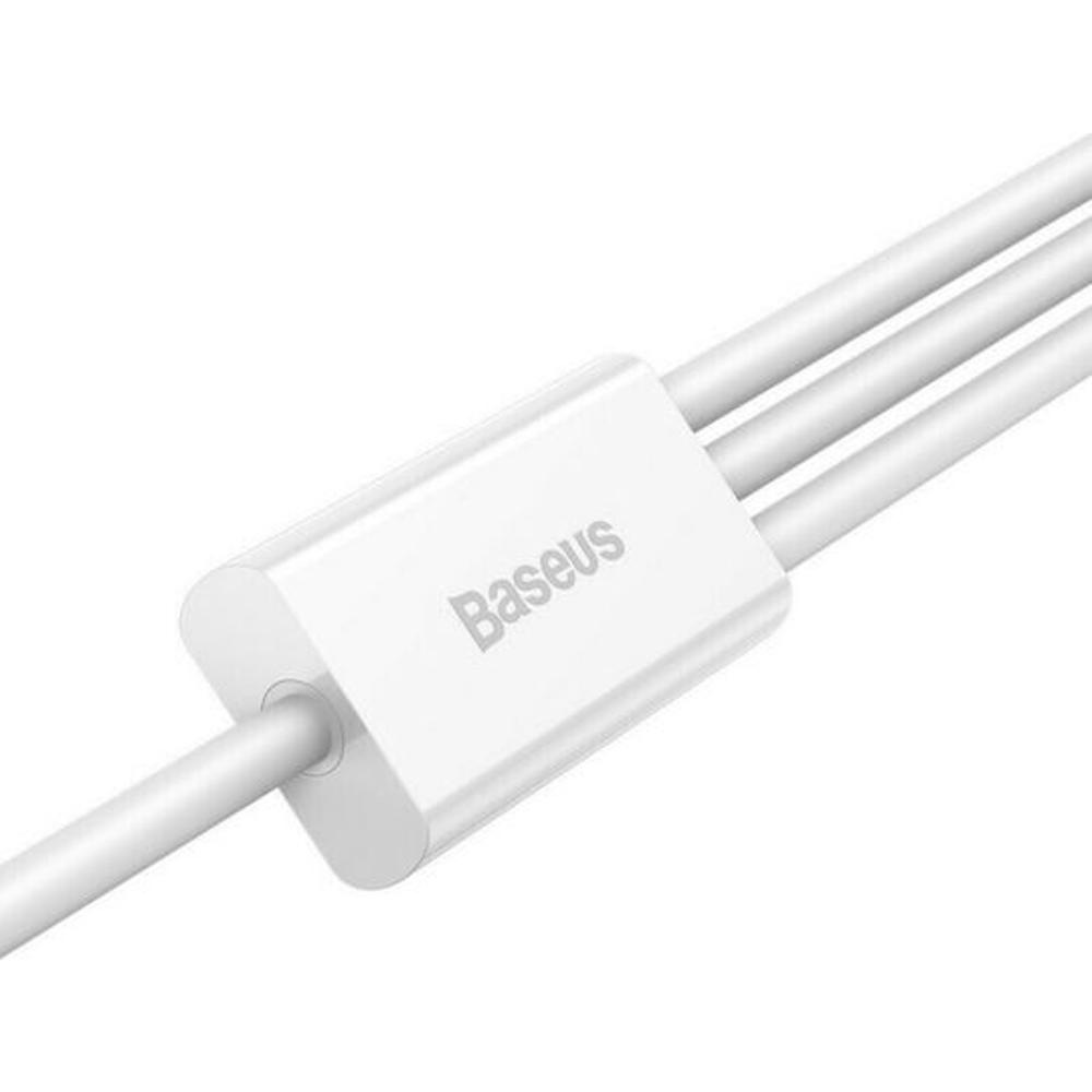 Καλώδιο Baseus (USB to Lightning / Type-C / micro USB) Λευκό 1,5m - 2