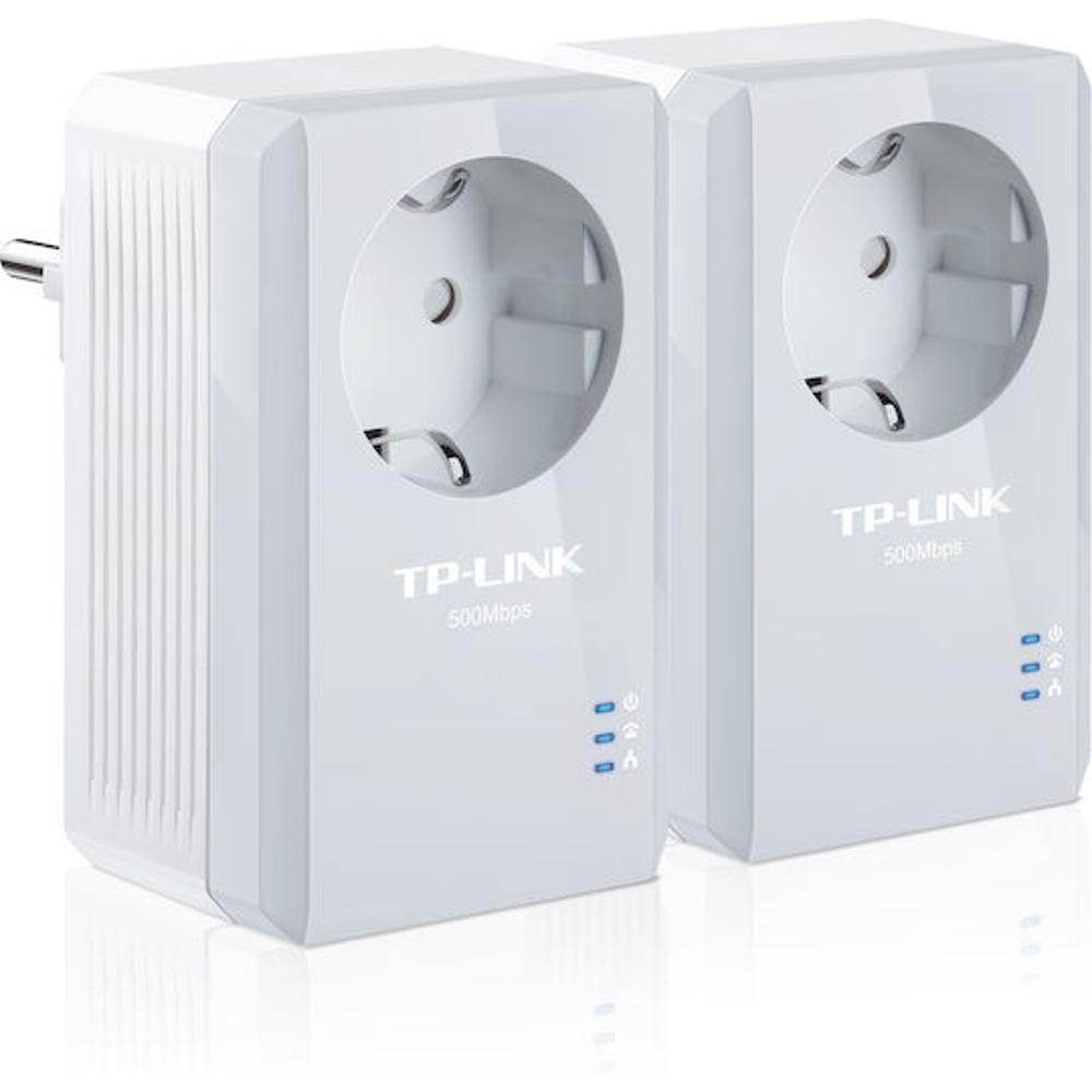 TP-LINK TL-PA4010PKIT v2.3 Powerline Διπλό για Ενσύρματη Σύνδεση με Passthrough Πρίζα και Θύρα Ethernet