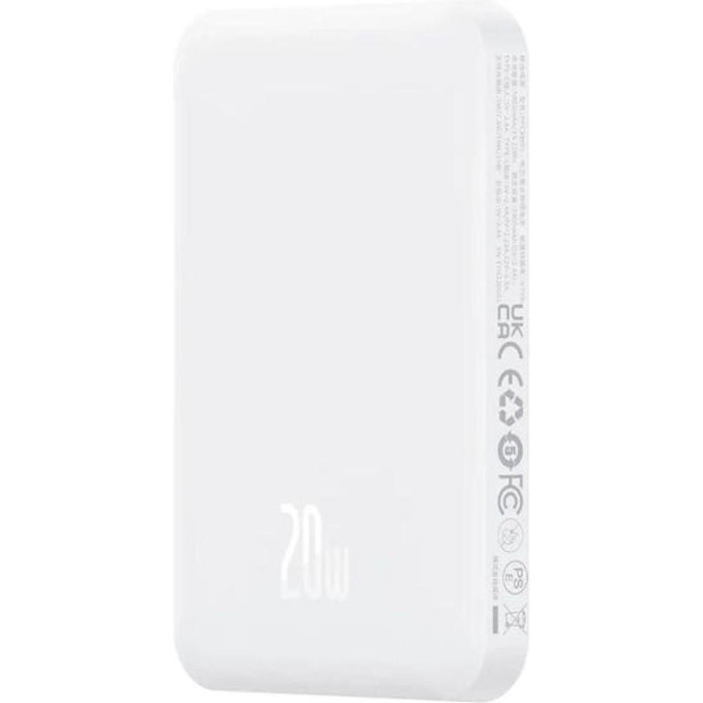 Baseus Mini Μαγνητικό Powerbank 5000mAh 20W με Θύρα Type-C Λευκό - 0