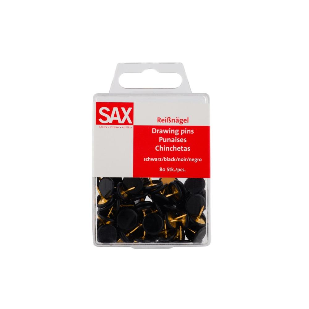 ΠΙΝΕΖΕΣ ΧΡΩΜΑ ΜΑΥΡΟ ΣΕ BLISTER 80 ΤΕΜΑΧΙΩΝ SAX