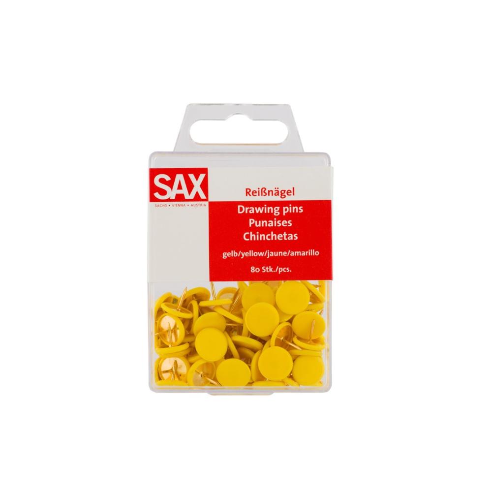 ΠΙΝΕΖΕΣ ΧΡΩΜΑ ΚΙΤΡΙΝΟ ΣΕ BLISTER 80 ΤΕΜΑΧΙΩΝ SAX