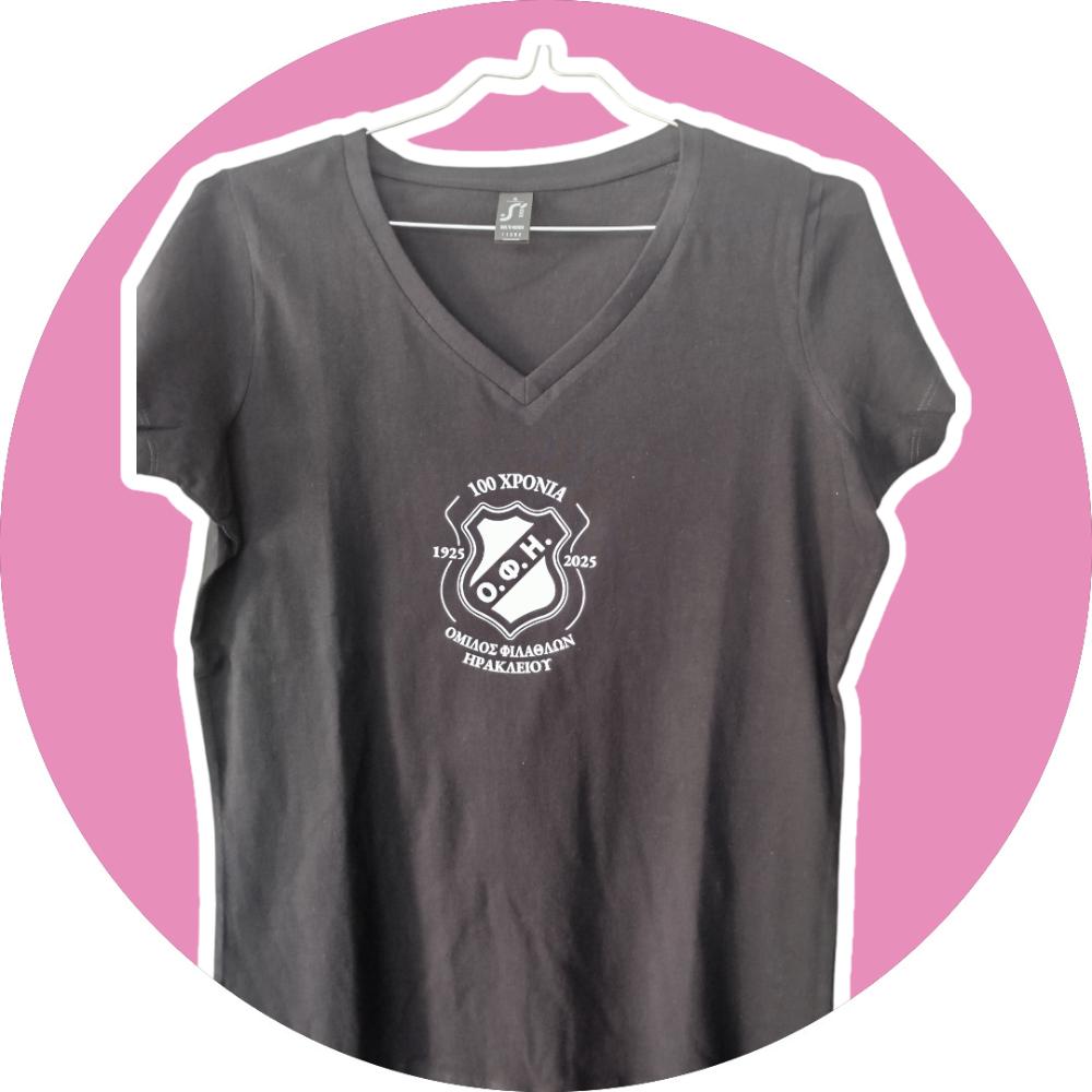 WOMEN T-SHIRT V -ANNIVERSARY EMBLEM