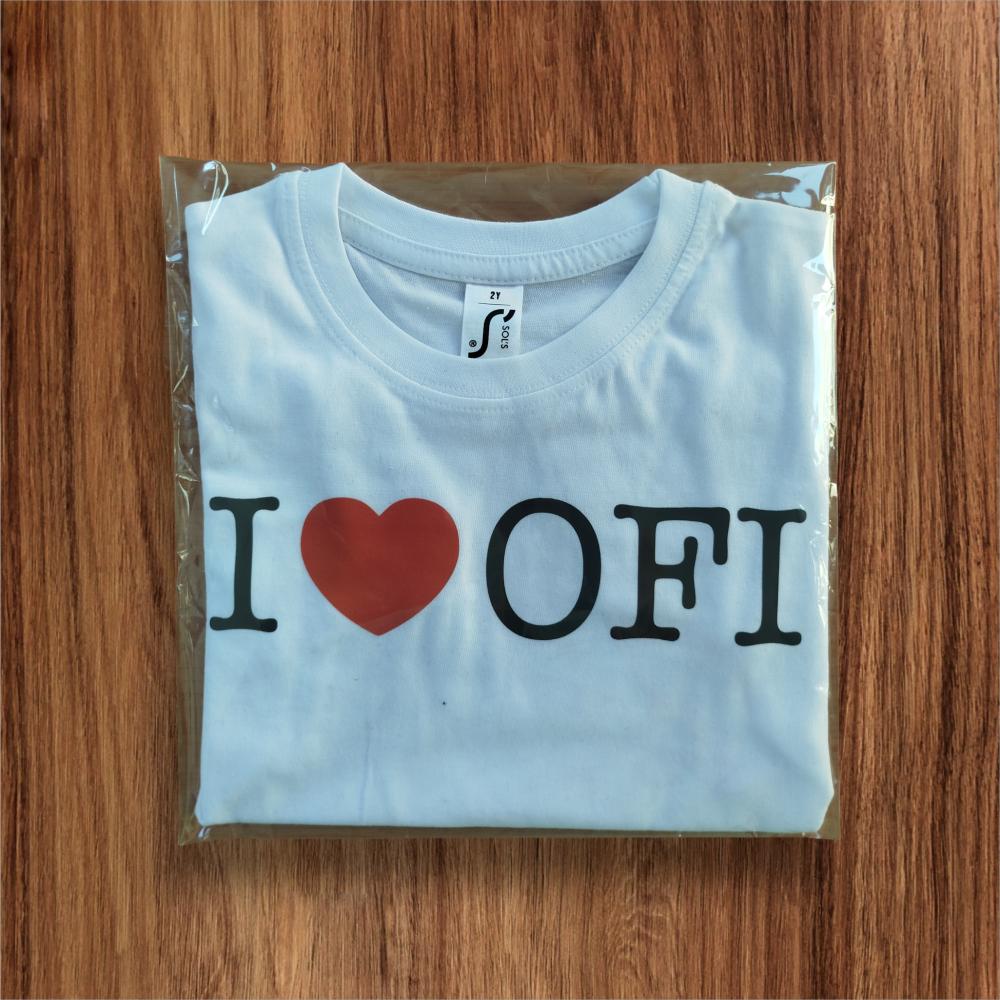 ΠΑΙΔΙΚΟ T-SHIRT I LOVE OFI 2 ΛΕΥΚΟ