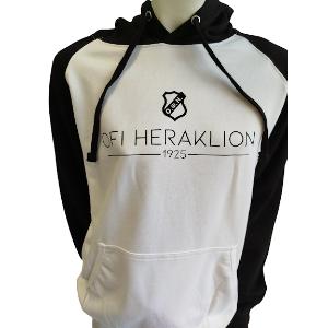 HOODIE ΑΣΠΡΟ-ΜΑΥΡΟ HERAKLION - 3147