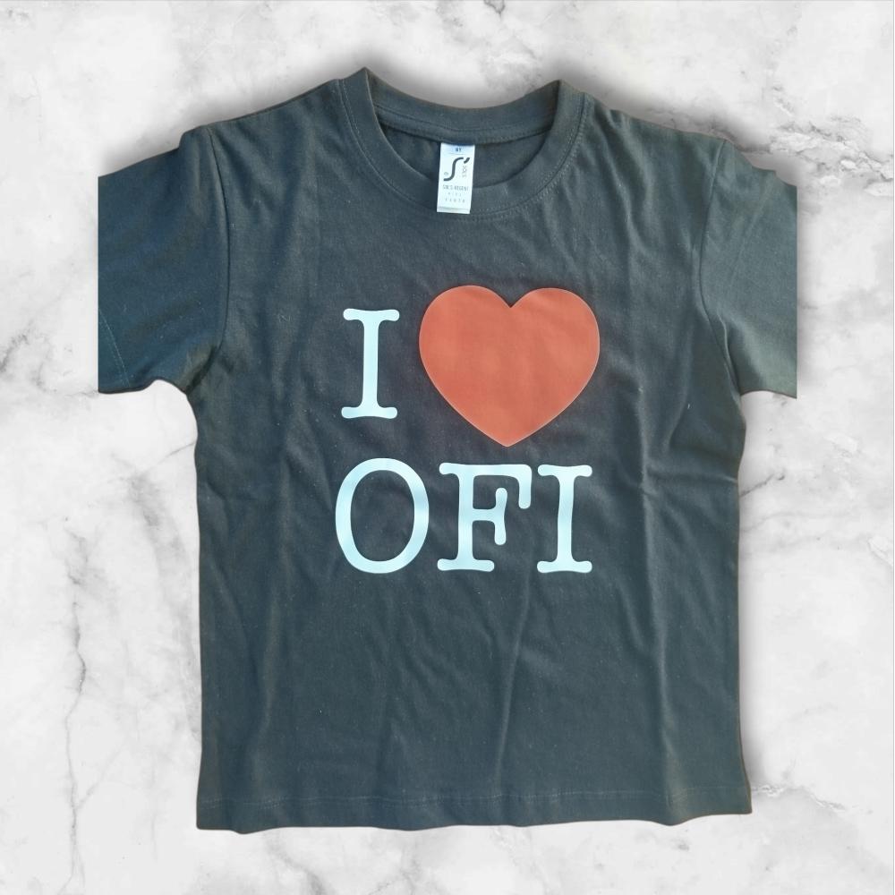  KIDS T-SHIRT Ι LOVE OFI BLACK