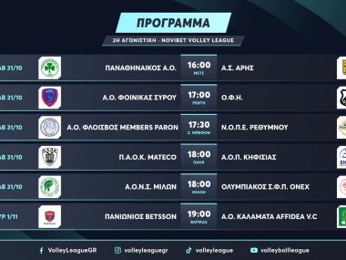 Novibet Volley League: Δυνατή μονομαχία για τον ΟΦΗ με το Φοίνικα Σύρου