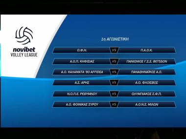 ΟΦΗ-ΠΑΟΚ στην πρεμιέρα της Volley League Νovibet 2026-27