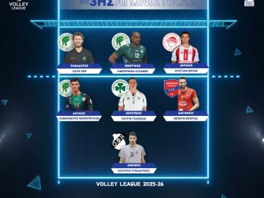 Ο λίμπερο του ΟΦΗ Σωτήρης Συναδινός στην καλύτερη 7αδα τη 3ης αγωνιστικής της Volley League