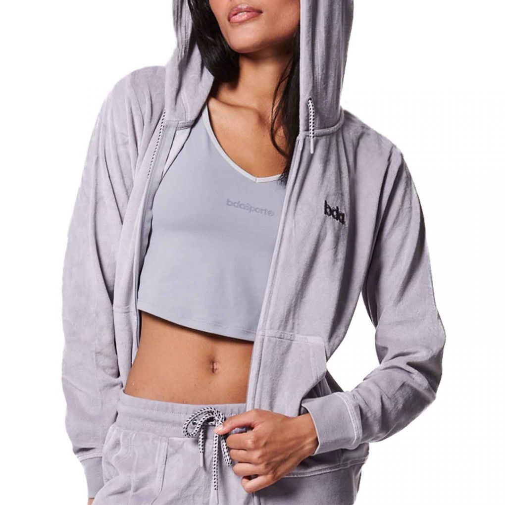 Body Action Velour Hoodie Women's Jacket