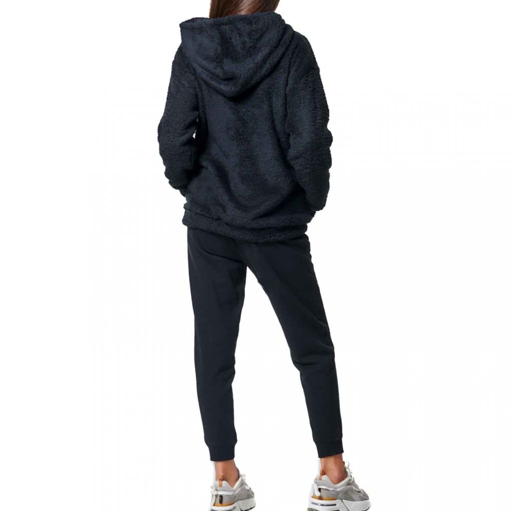 Body Action WOMEN'S OVERSIZED FULL-ZIP SHERPA HOODIE