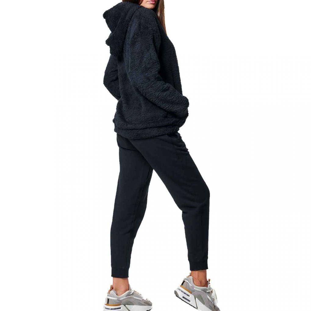Body Action WOMEN'S OVERSIZED FULL-ZIP SHERPA HOODIE