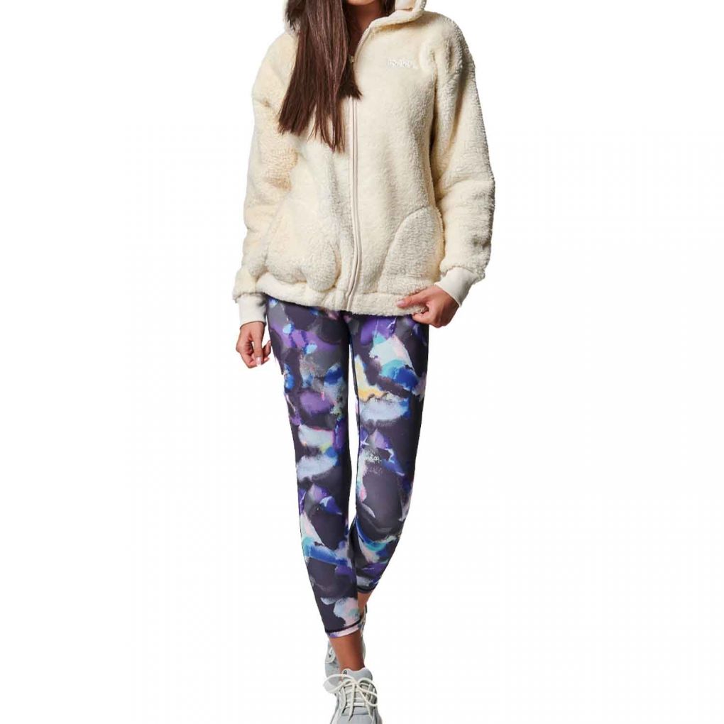 Body Action WOMEN'S OVERSIZED FULL-ZIP SHERPA HOODIE