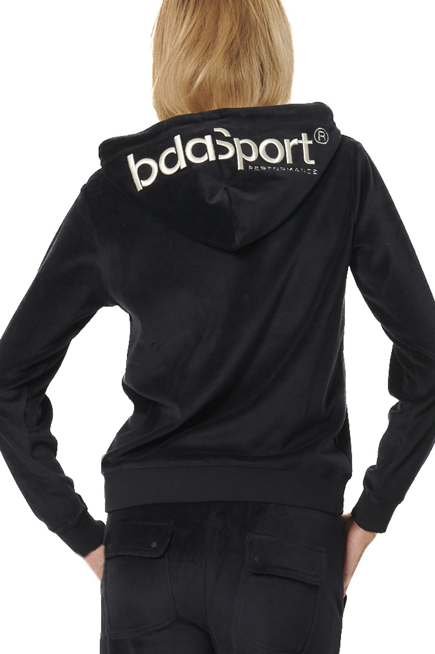 Body Action Velour Hoodie Jacket