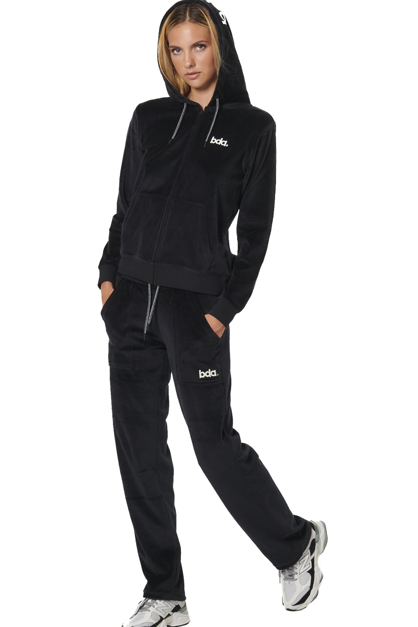 Body Action Velour Hoodie Jacket