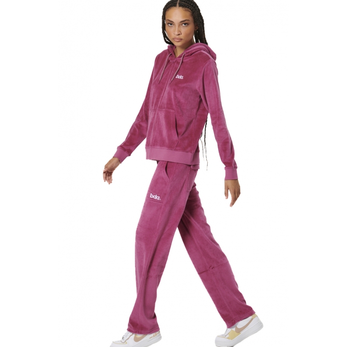 Body Action Velour Hoodie Jacket