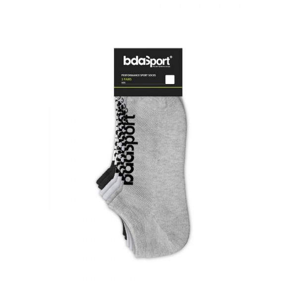 Body Action 3-Pack Unisex No-Show Socks