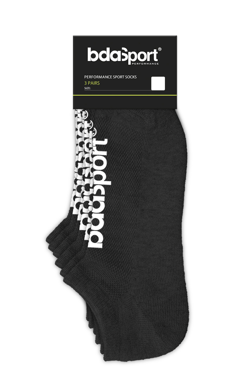 Body Action 3-Pack Unisex No-Show Socks